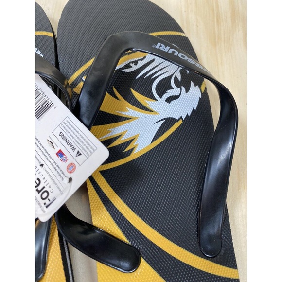Missouri Tigers NCAA Flip Flops Team Logo College NWT Various Sizes Unisex‎ - Picture 4 of 7